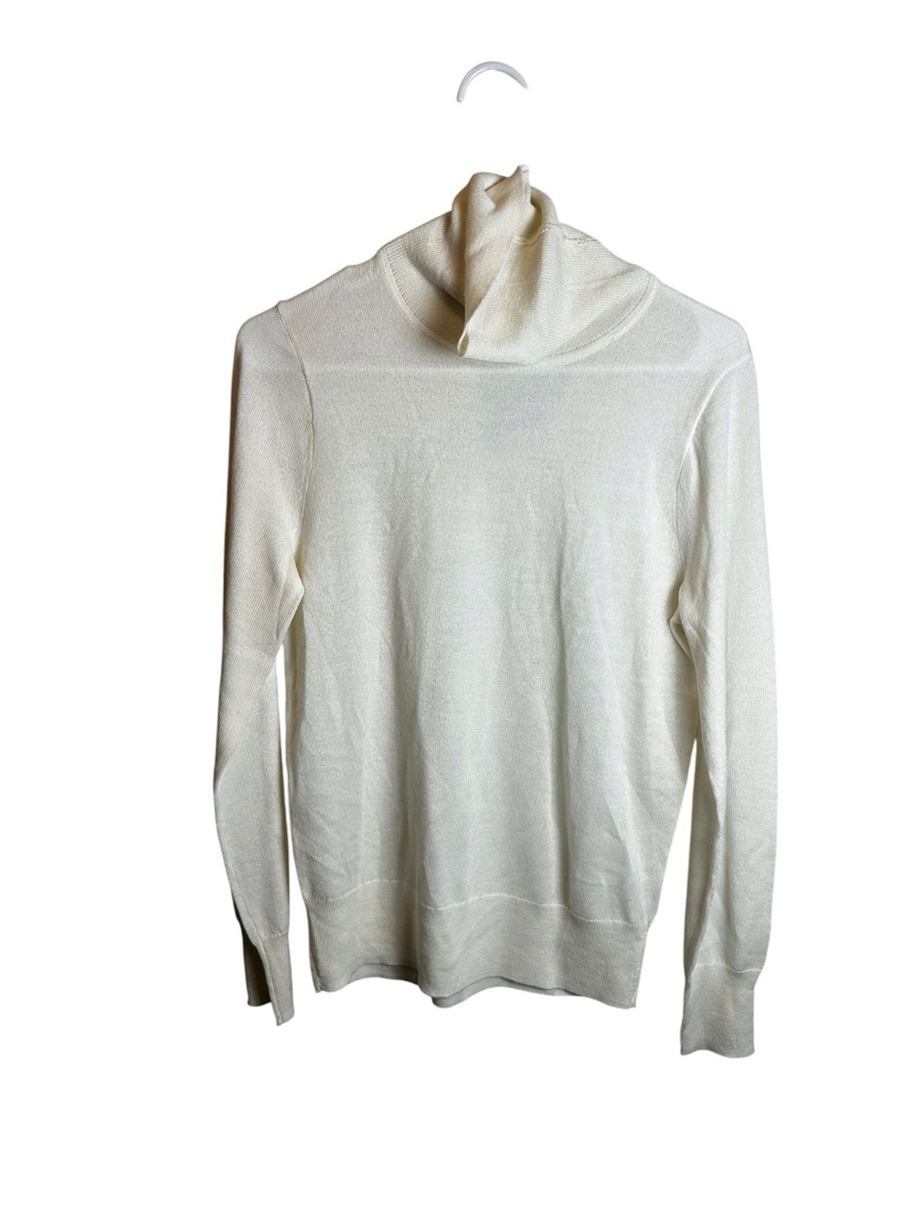 J Crew Women’s Med Cream Merino Wool Blend Turtleneck Sweater Cream Ivory